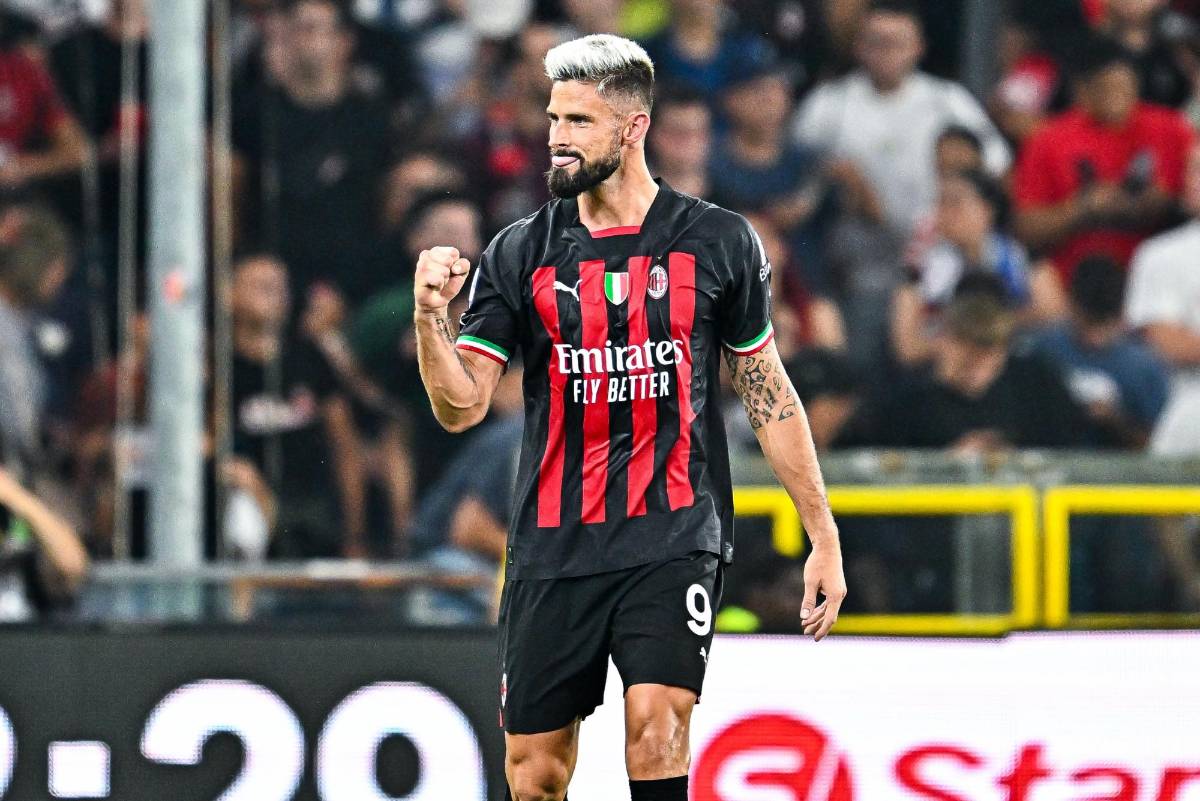 Oliver Giroud le dio la victoria al campeón AC Milan.