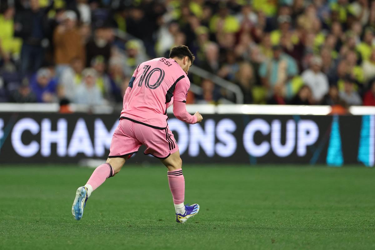 El festejo y grito de Messi tras su golazo frente al Nashville.