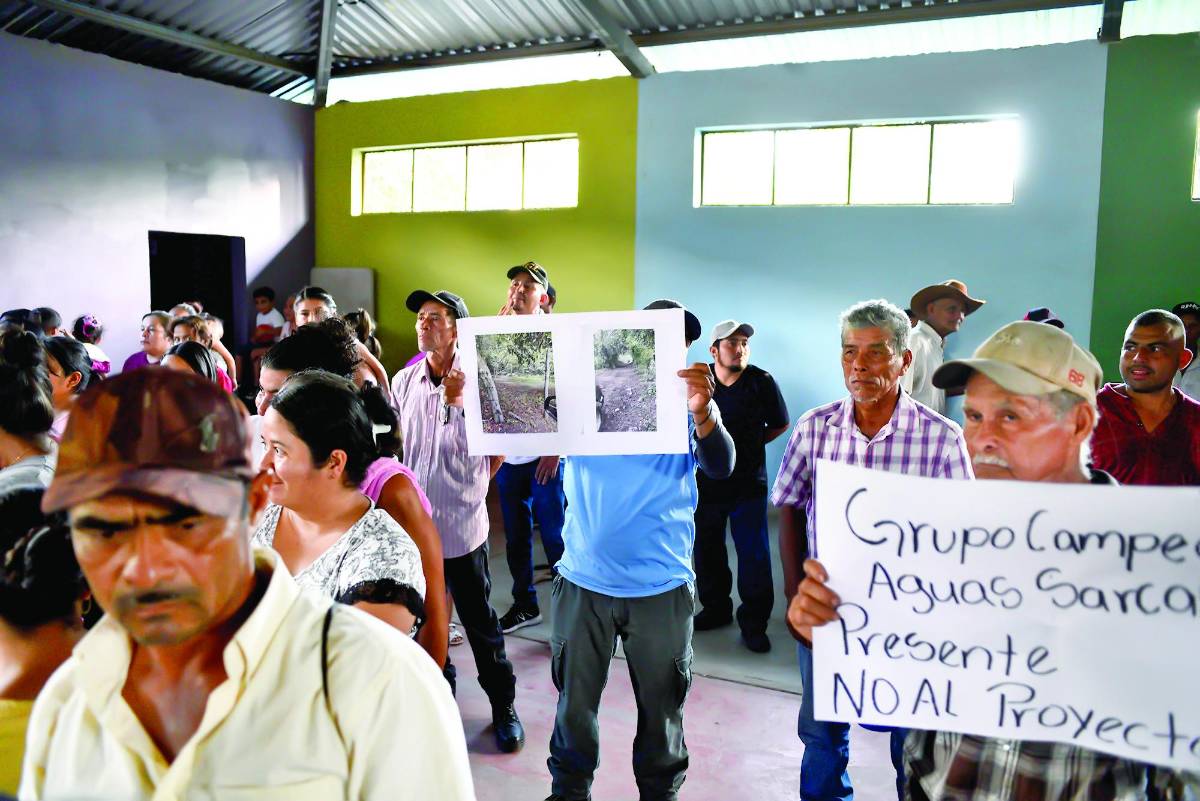 Pobladores de La Sabana en San Manuel se opusieron a que el proyecto se llevara a cabo en su comunidad.