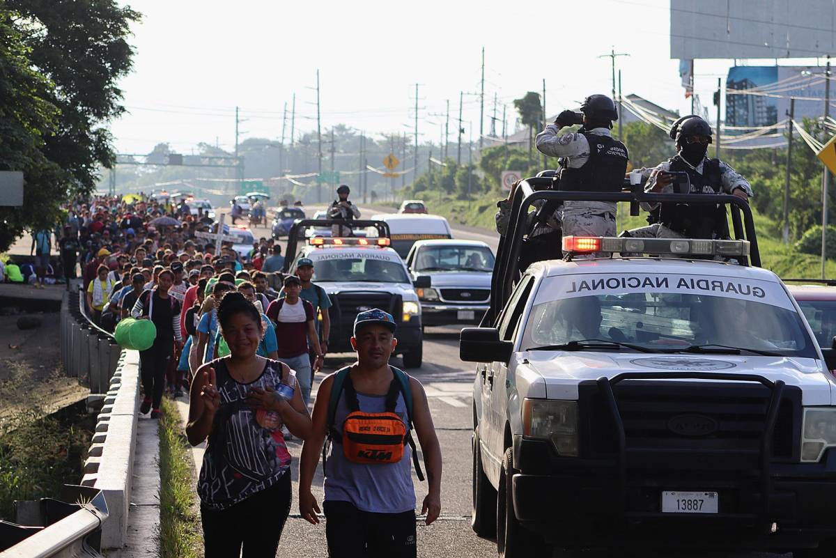 Otros 1,200 migrantes salen desde el sur mexicano para unirse a caravana