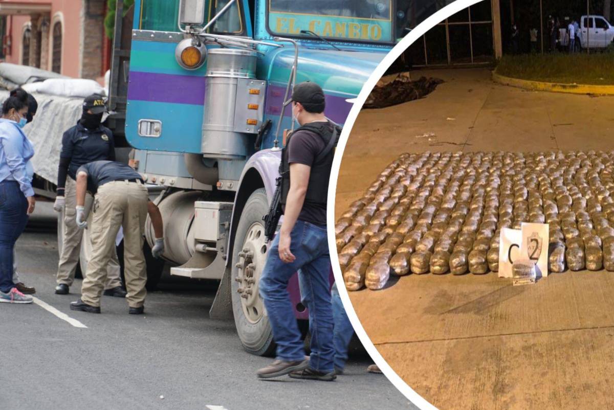 Hallan 1,092 paquetes de supuesta marihuana en compartimiento falso de rastra