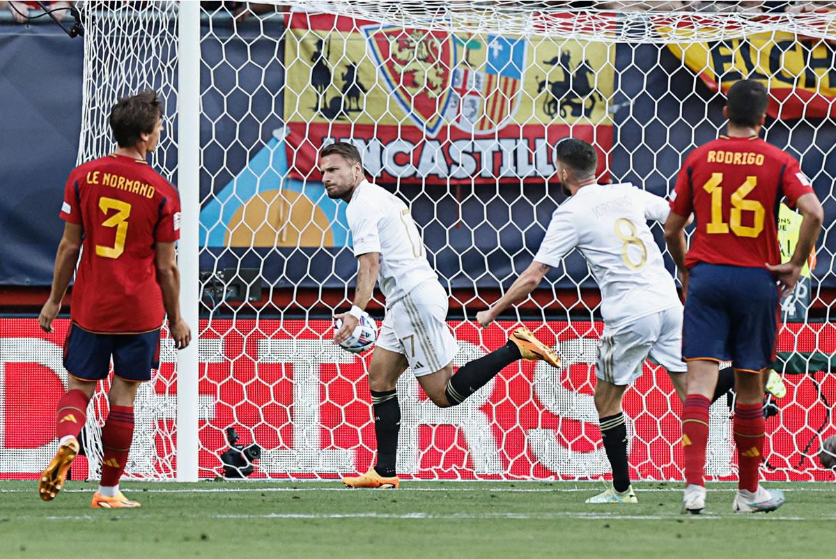 Ciro Immobile marcó el empate de los italianos con un lanzamiento penal.