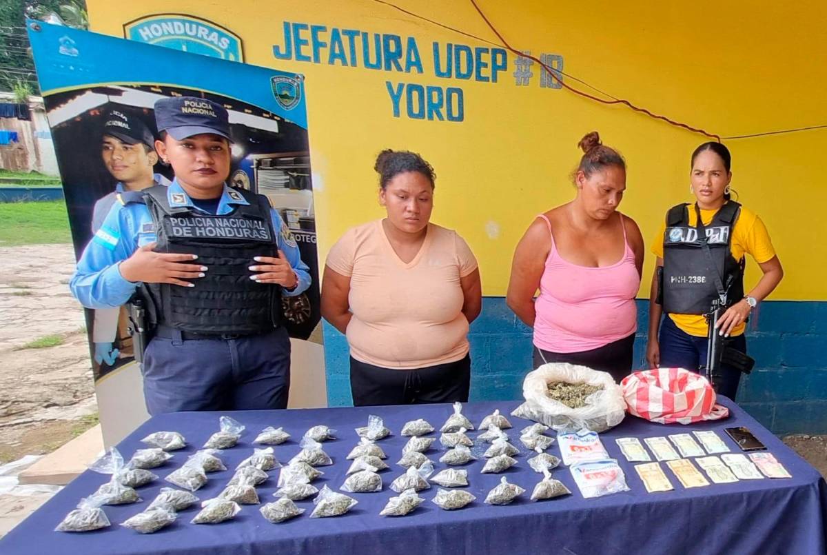 Capturan en Yoro a madree hija por tráfico de drogas