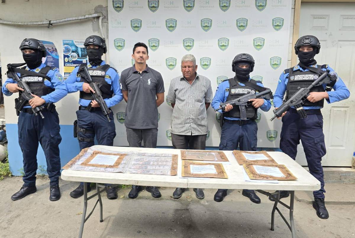 Rescatan a estudiante y caen los dos presuntos secuestradores que exigían L10 millones