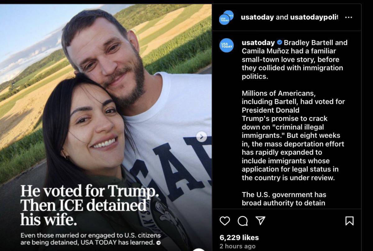 Votó por Trump y ahora lucha porque ICE no deporte a su esposa