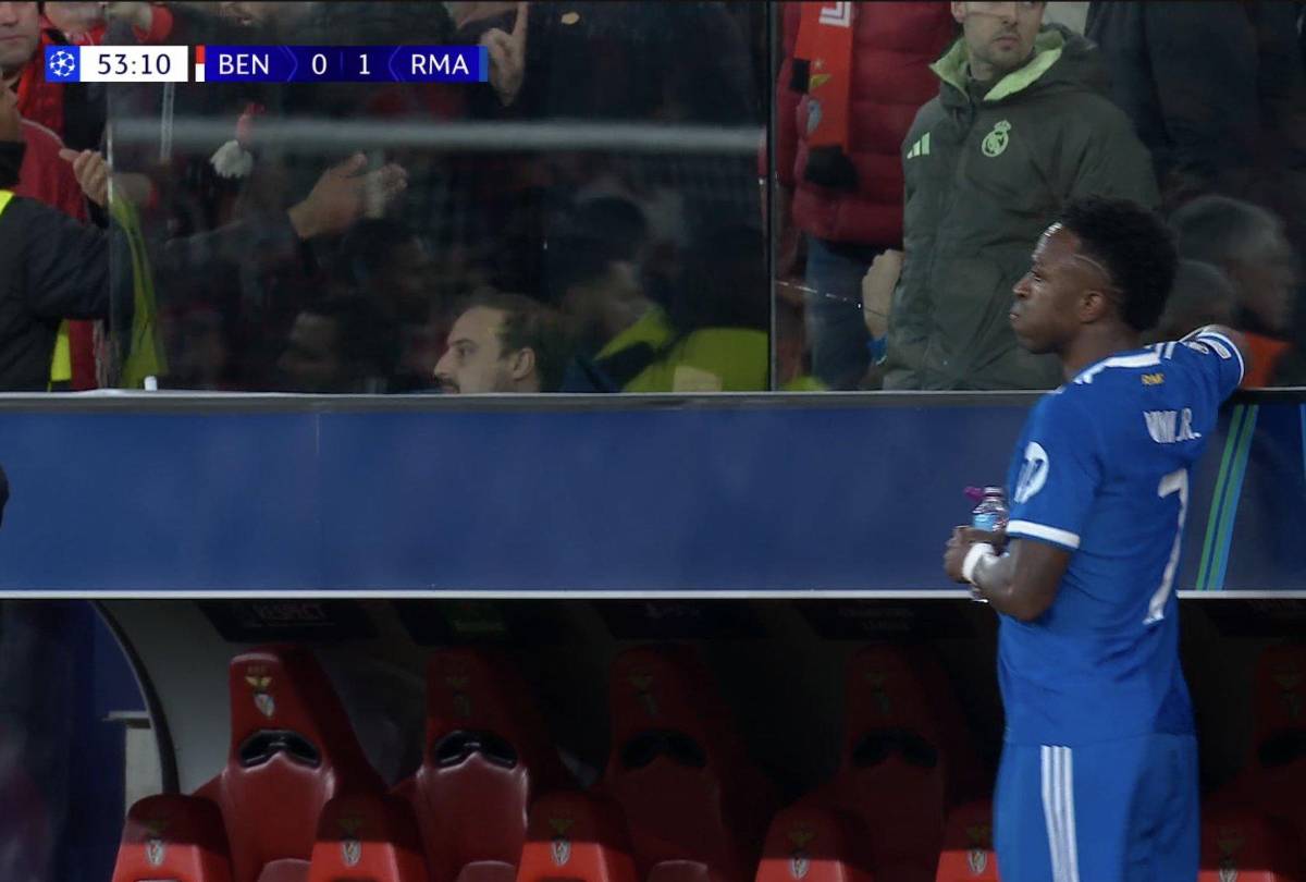 Escándalo con Vinicius en Benfica-Real Madrid, cruce de Mbappé y expulsan a Mou