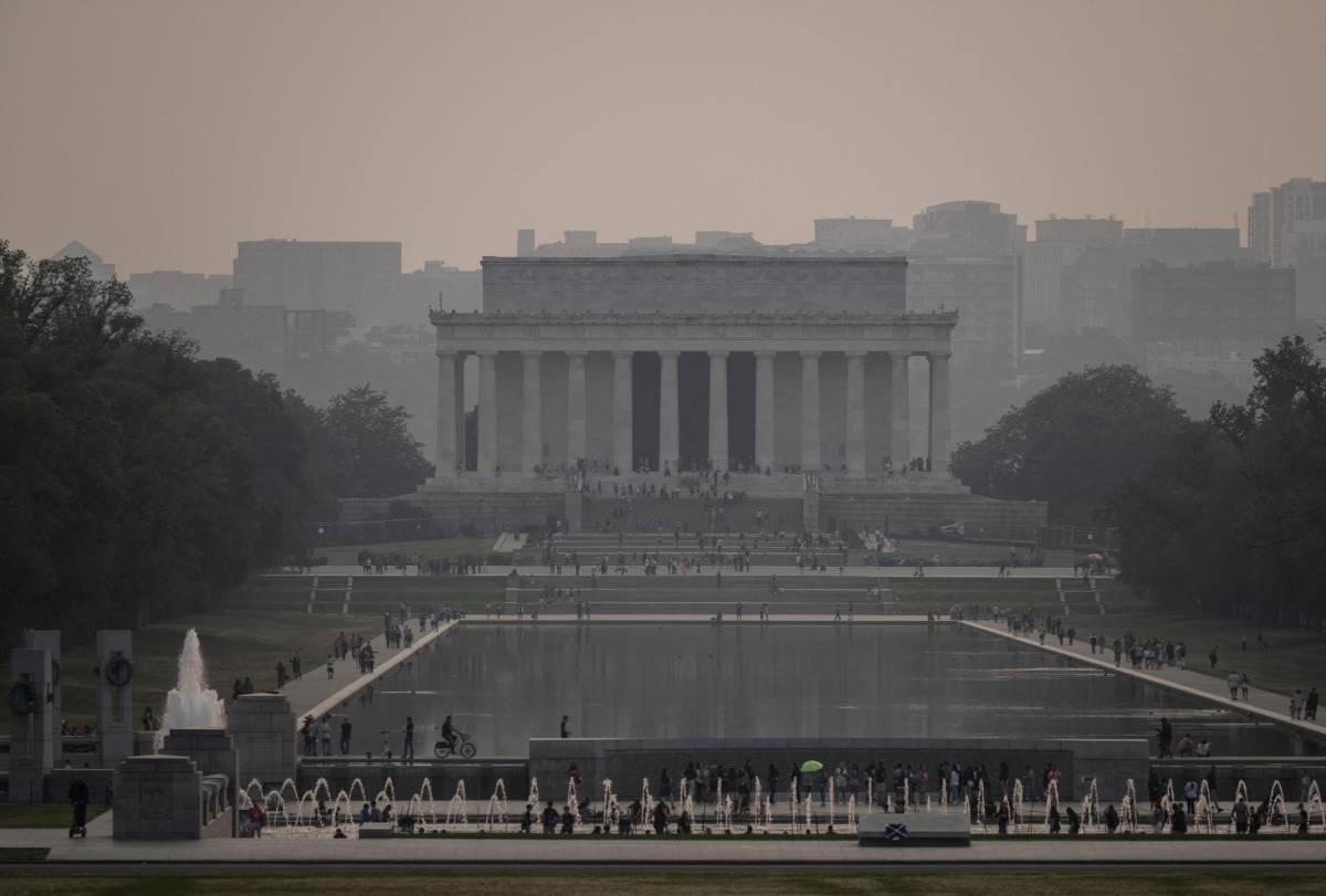 El humo de los incendios forestales en Canadá también afecta a Washington DC.