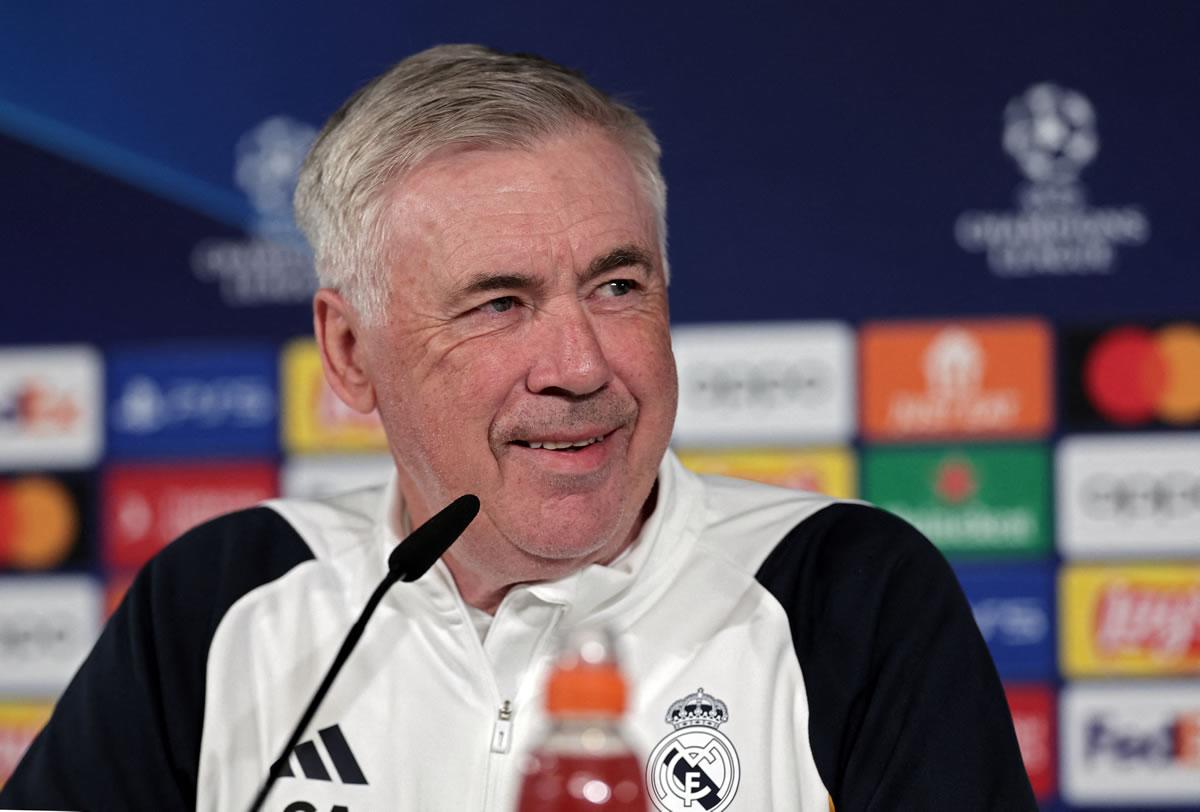 Carlo Ancelott se mostró tranquilo en la conferencia de prensa previo a la final de la Champions League.