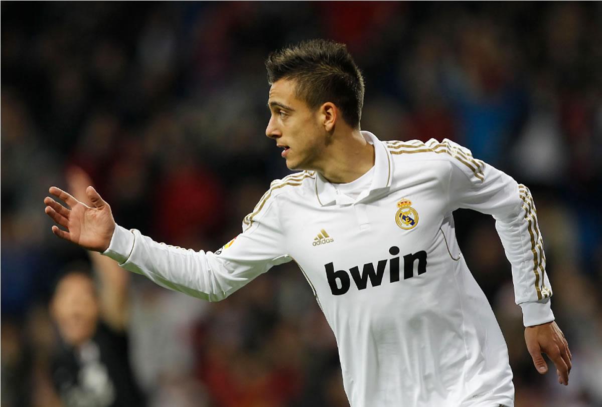 Joselu en sus inicios en el Real Madrid en 2009.