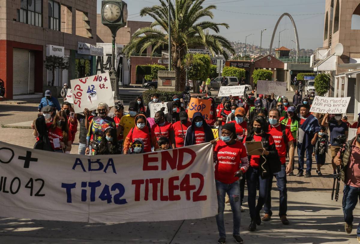Activistas piden en Tijuana el fin del Título 42 de expulsión de migrantes