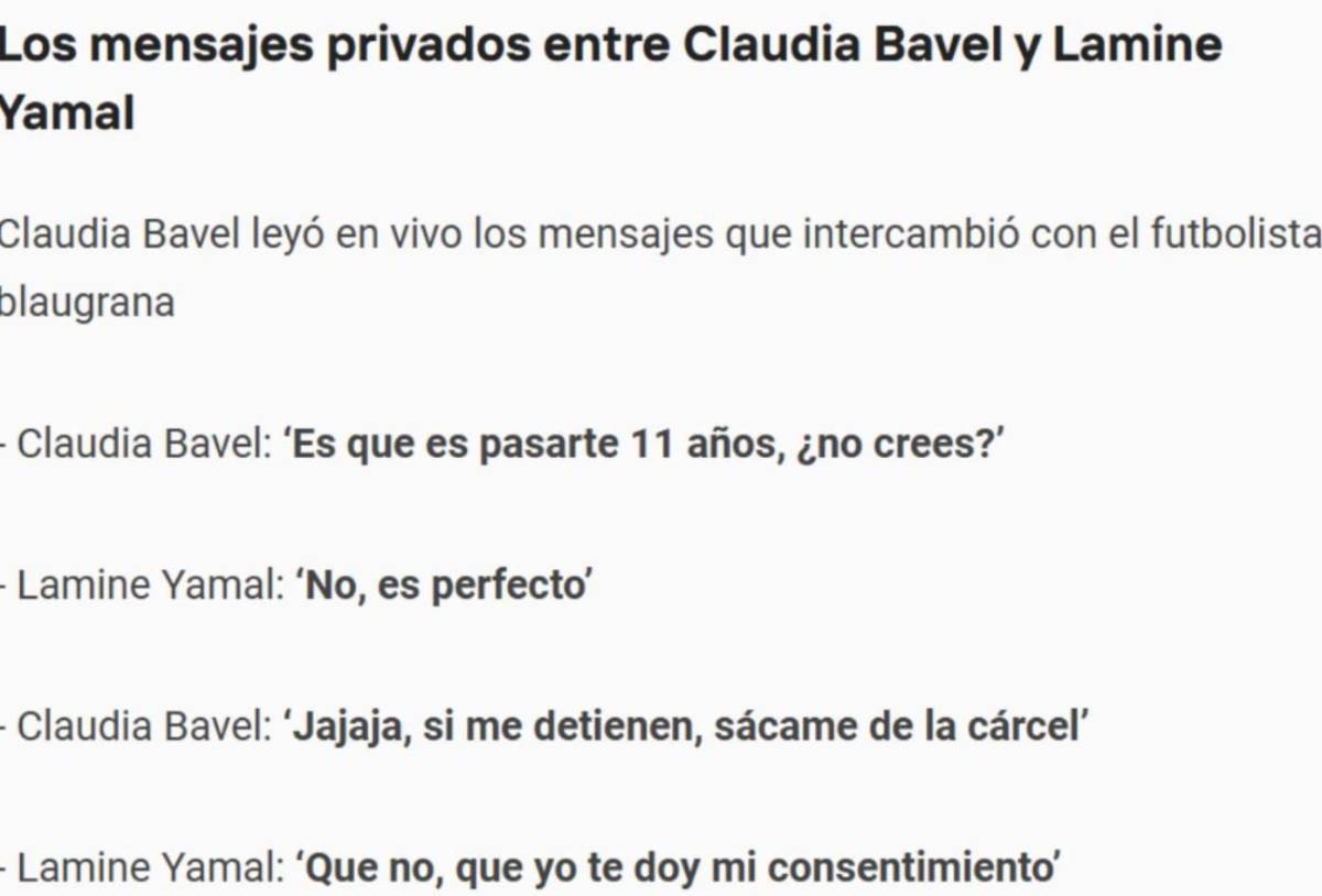 Yamal en problemas tras filtración de mensajes a famosa actriz: Sácame de la cárcel