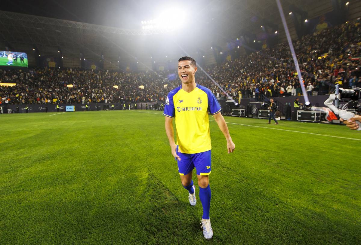 Cristiano Ronaldo se mostró eufórico en su presentación con el Al Nassr.