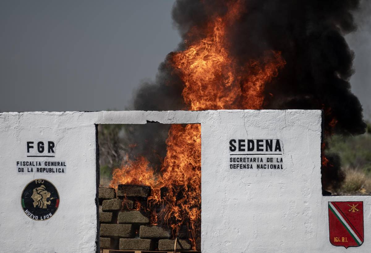 Ejército incinera 461 kilos de narcóticos en el norte de México