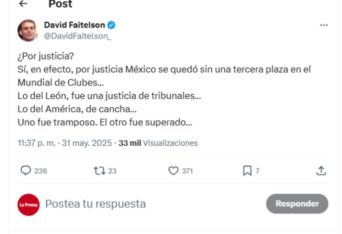 América: Presidente del León se burla, Faitelson sorprende y famoso hondureño deja mensaje