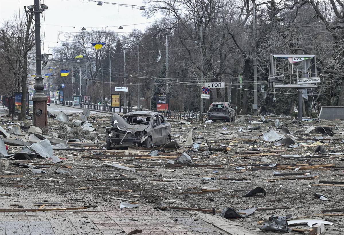 Los bombardeos rusos han destruido gran parte de la ciudad de Járkov.