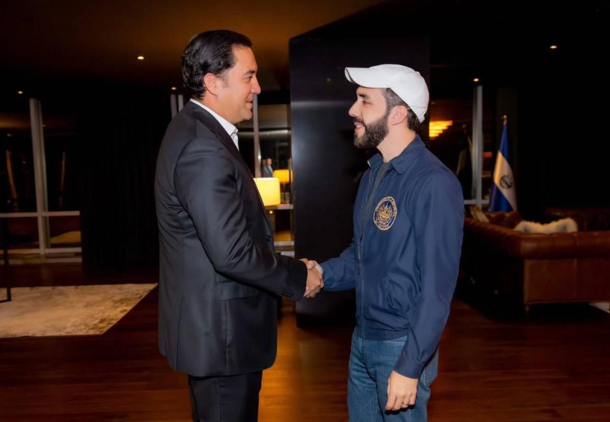 Héctor Zelaya se reúne con el presidente salvadoreño Nayib Bukele