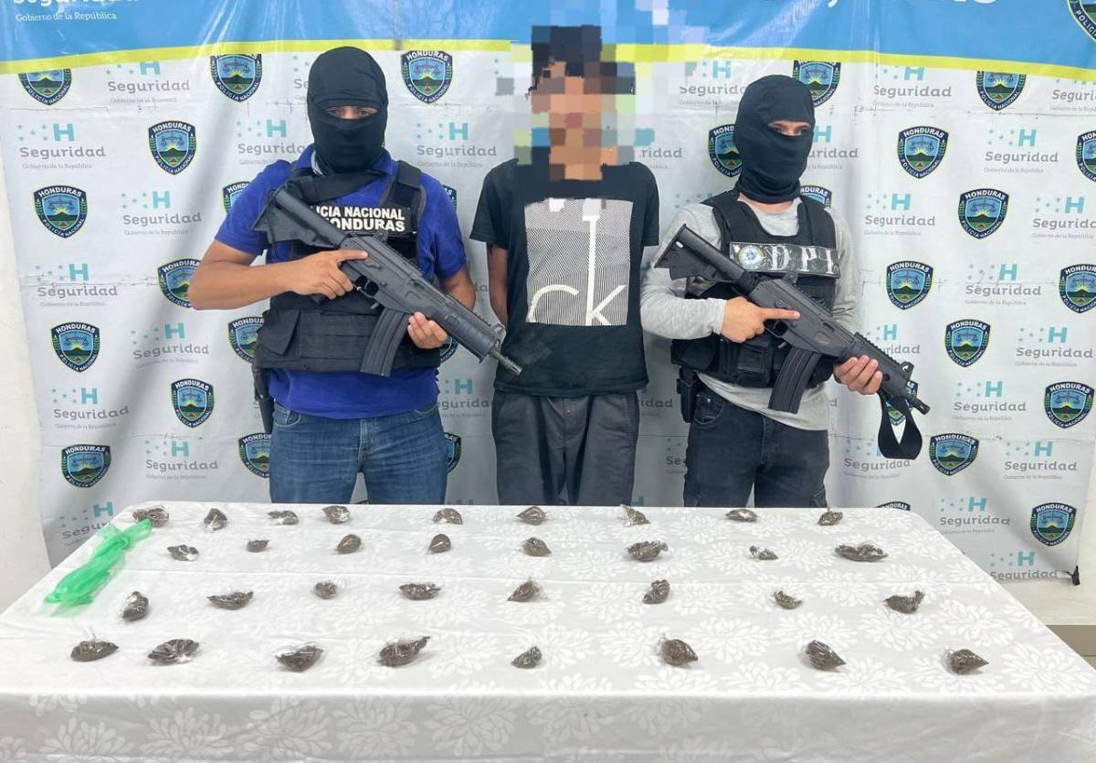 Capturan a dos de la MS-13 por distribuir drogas en El Progreso