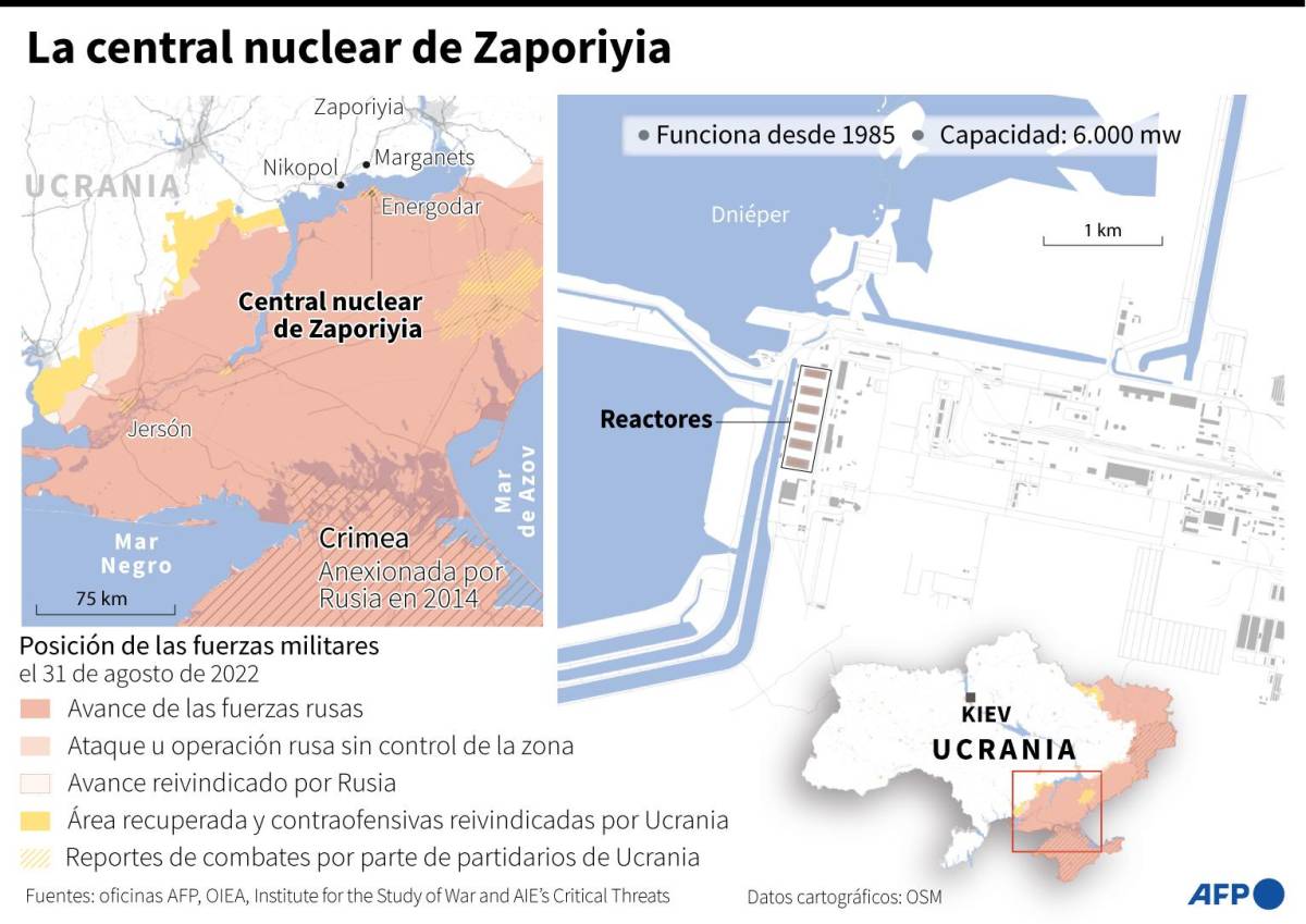 La mayor central nuclear de Europa apaga uno de sus reactores tras bombardeos