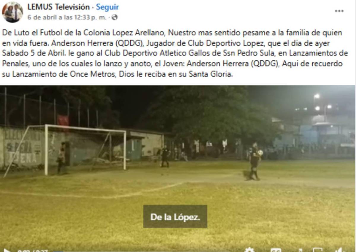 Consternación por misteriosa muerte de futbolista hondureño: No logró asimilarlo