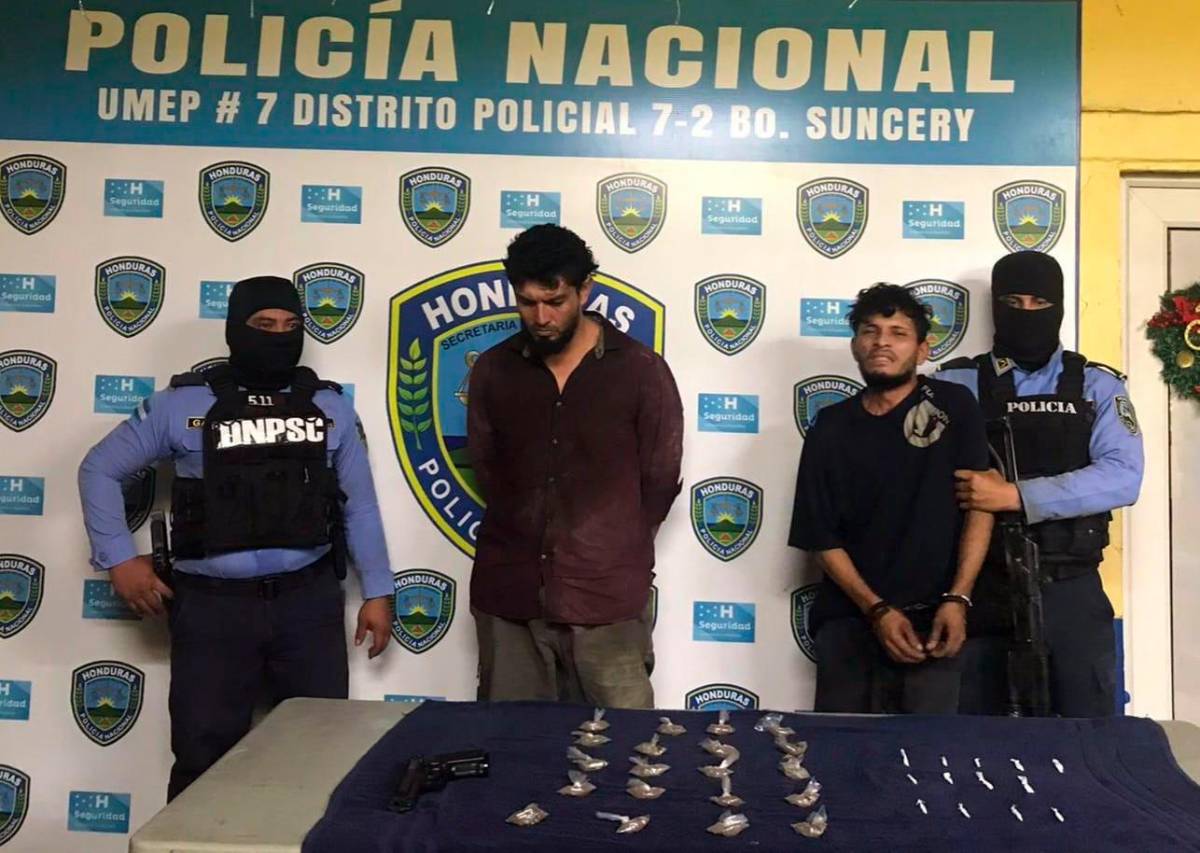 En posesión de drogas caen dos supuestos pandilleros