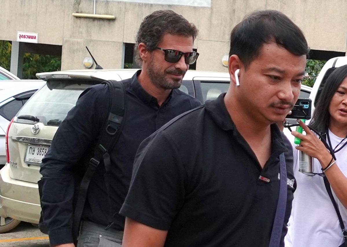 El actor español Rodolfo Sancho a su llegada al tribunal de Samui.