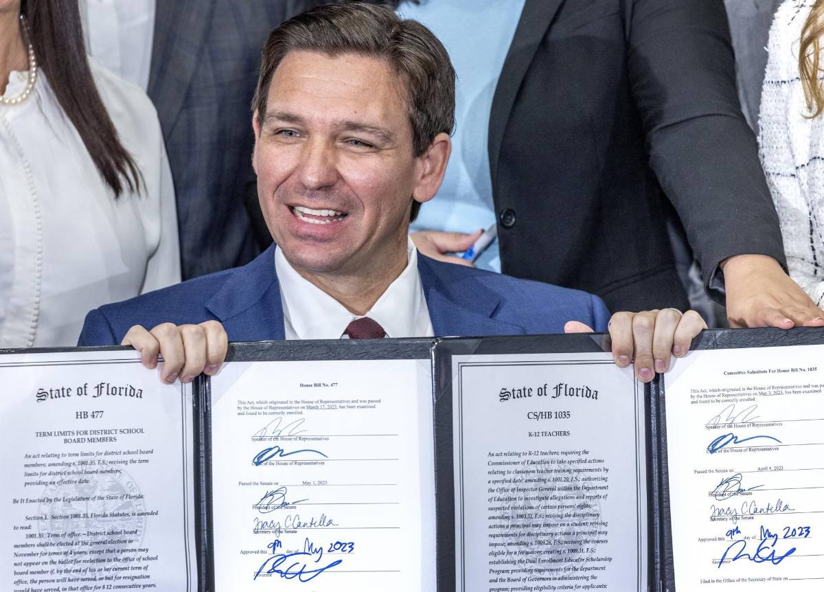 El gobernador de Florida, Ron DeSantis.