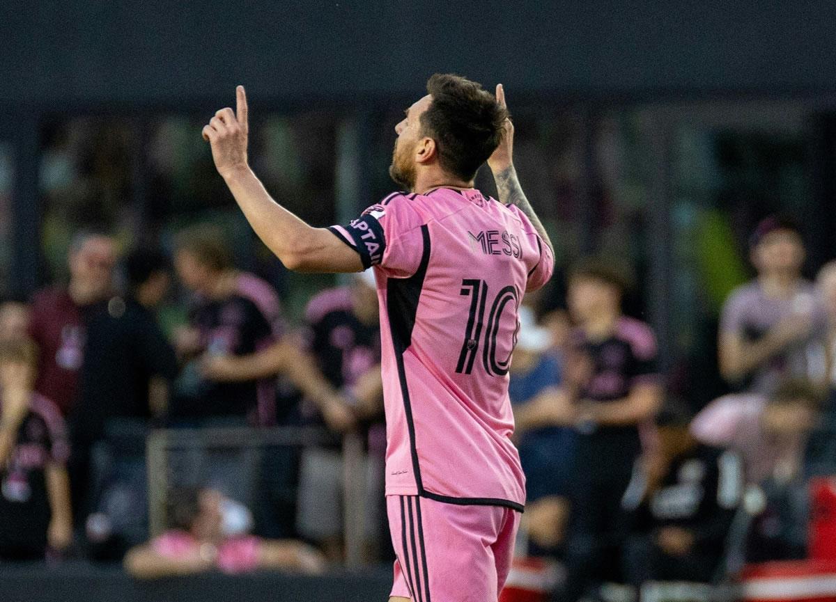 La celebración de toda la vida de Leo Messi tras un gol.