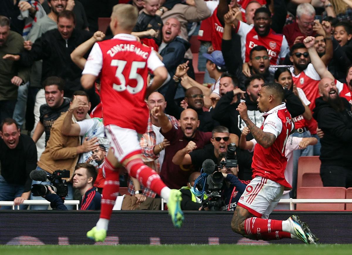 Gabriel Jesús volvió a marcar para un nuevo triunfo del Arsenal.