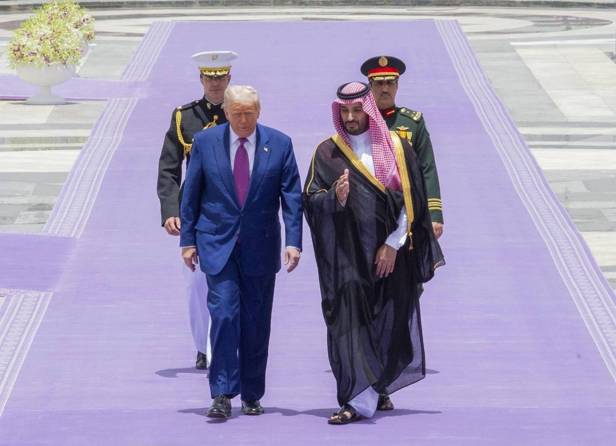 Las imágenes de la fastuosa bienvenida a Trump en Riad