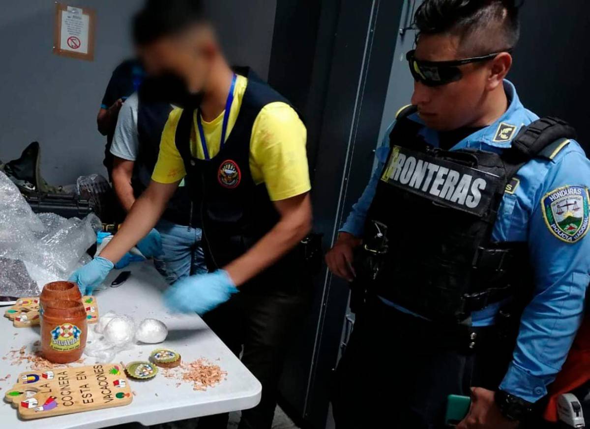 Interceptan encomienda con cocaína en el aeropuerto Villeda Morales