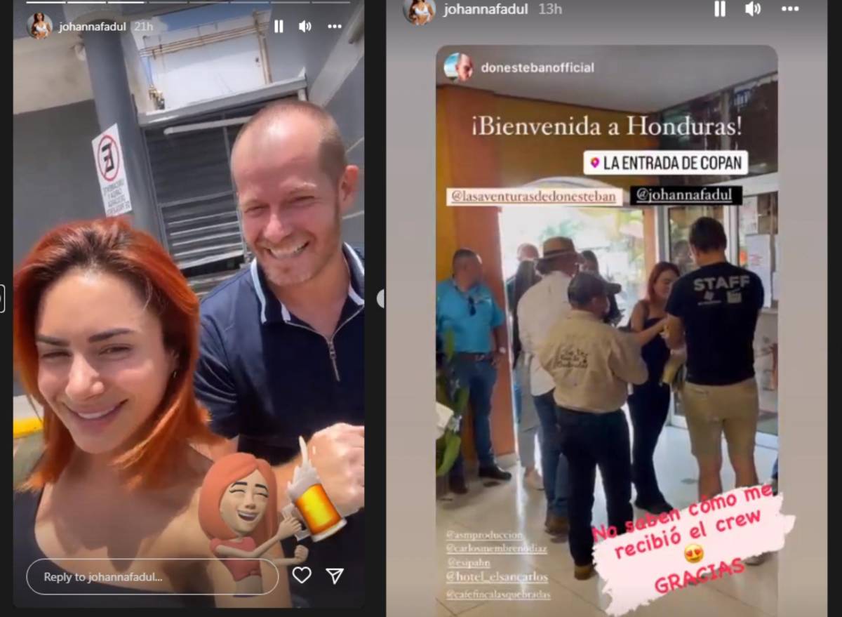 Johanna Fadul a su llegada a Honduras. “Don Esteban” llevará a la actriz a conocer varios lugares del país que pronto mostrarán en un nuevo proyecto.