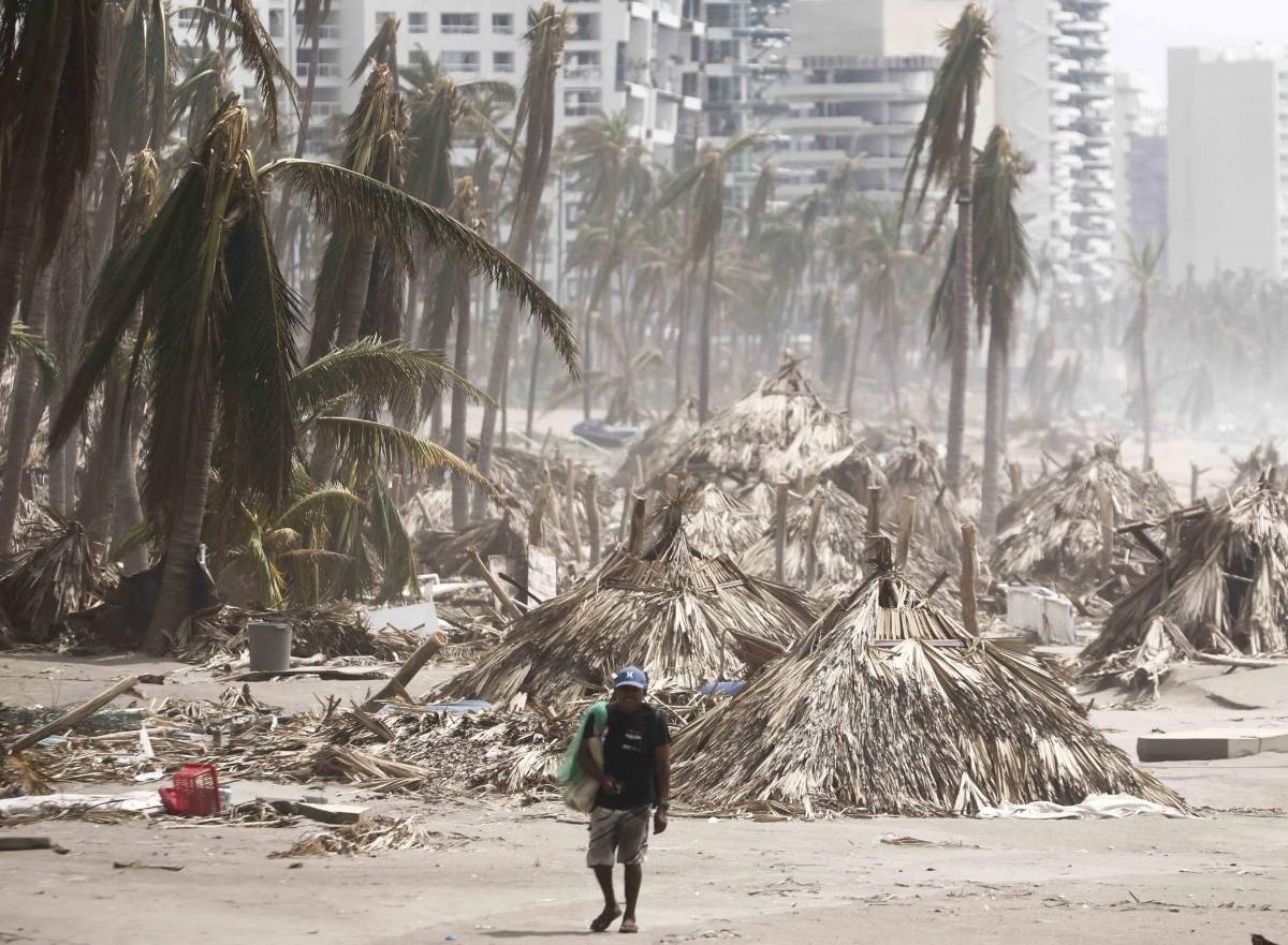 Los daños causados por el paso del huracán Otis en Acapulco, estado de Guerrero, México, el 28 de octubre de 2023.