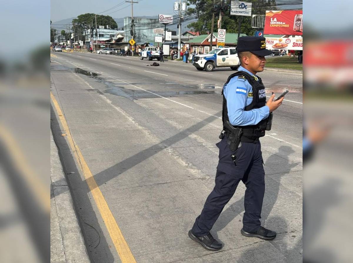 Crimen ocurrido en la madrugada paraliza el tráfico en el bulevar del norte de San Pedro Sula