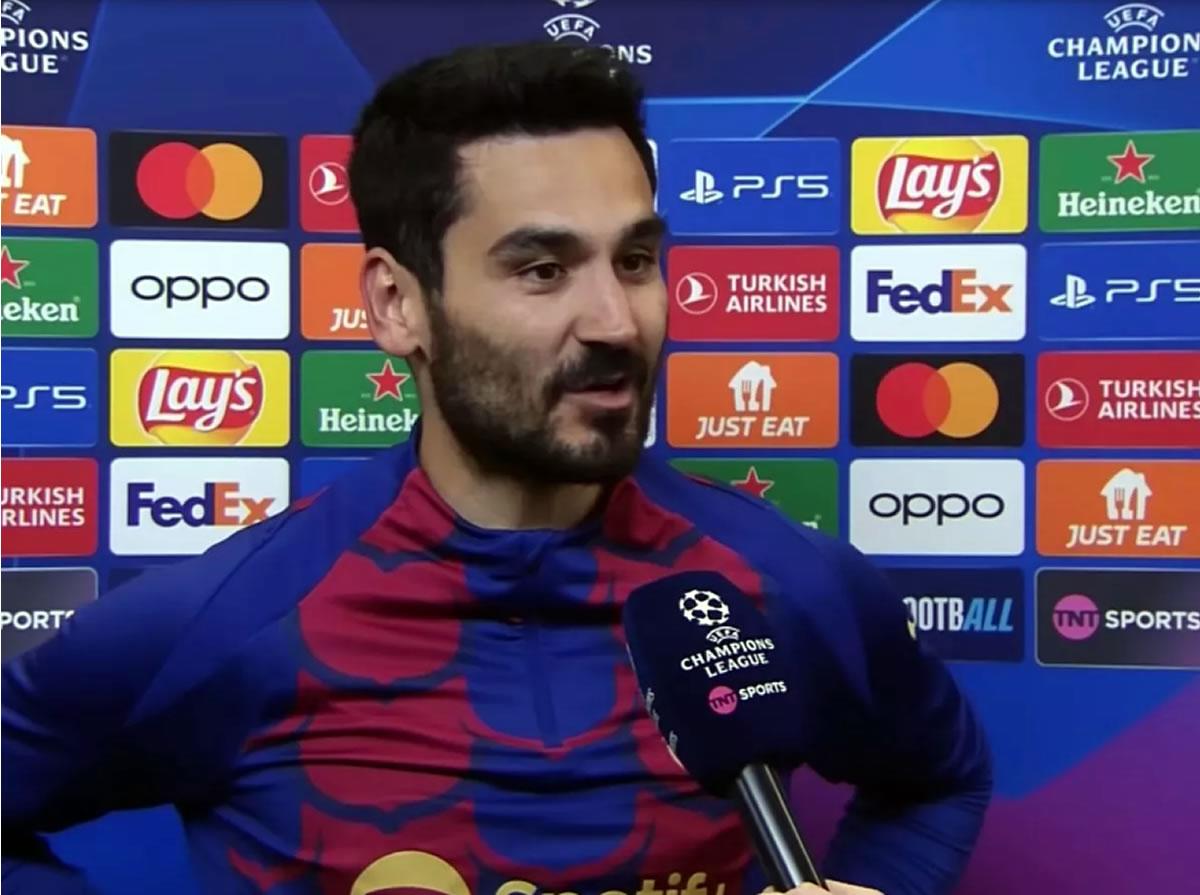 Ilkay Gündogan fue muy crítico con su compañero Ronald Araújo tras el error de su expulsión contra el PSG.