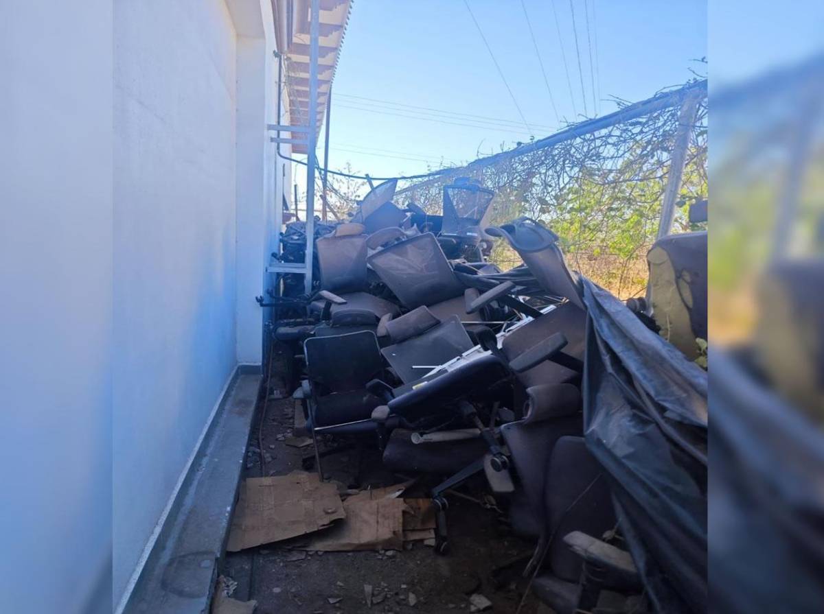 Imágenes del atentado contra sede del 911 en Choluteca:  intentaron quemar el edificio
