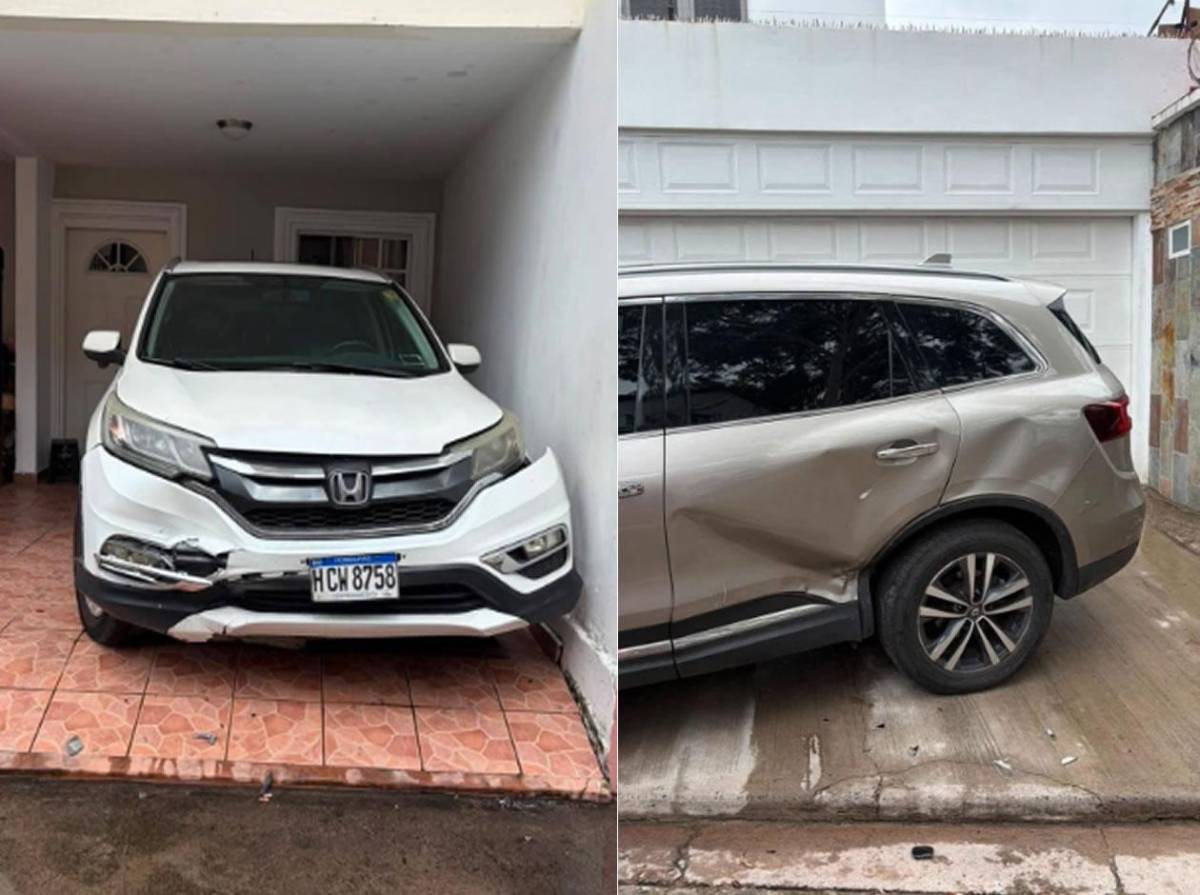 “¿Qué le pasa, señora?”: Mujer  choca contra 11 vehículos en Tegucigalpa