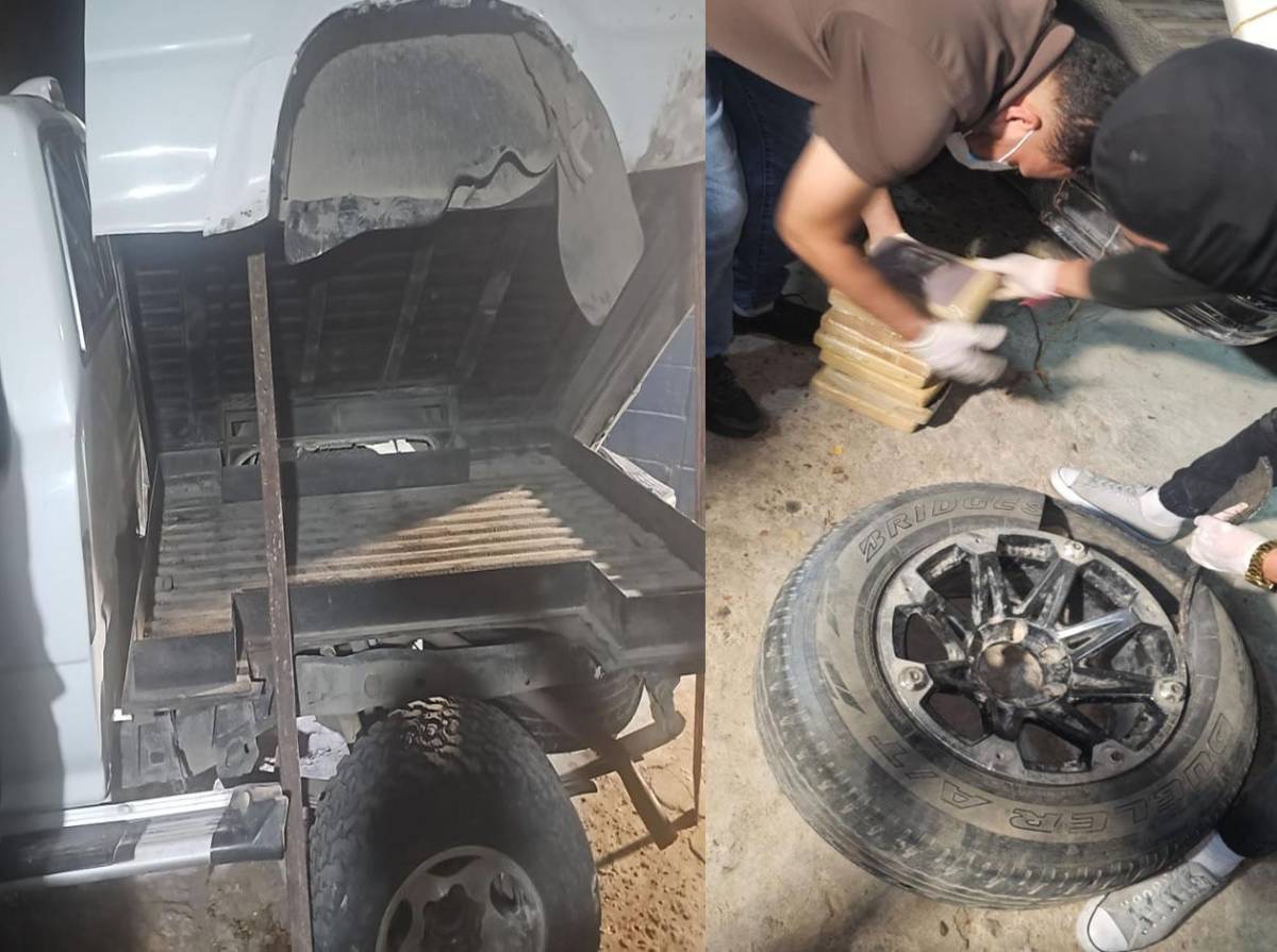 Logo de estrella y número 7: así ocultaron millonario cargamento de droga en vehículo