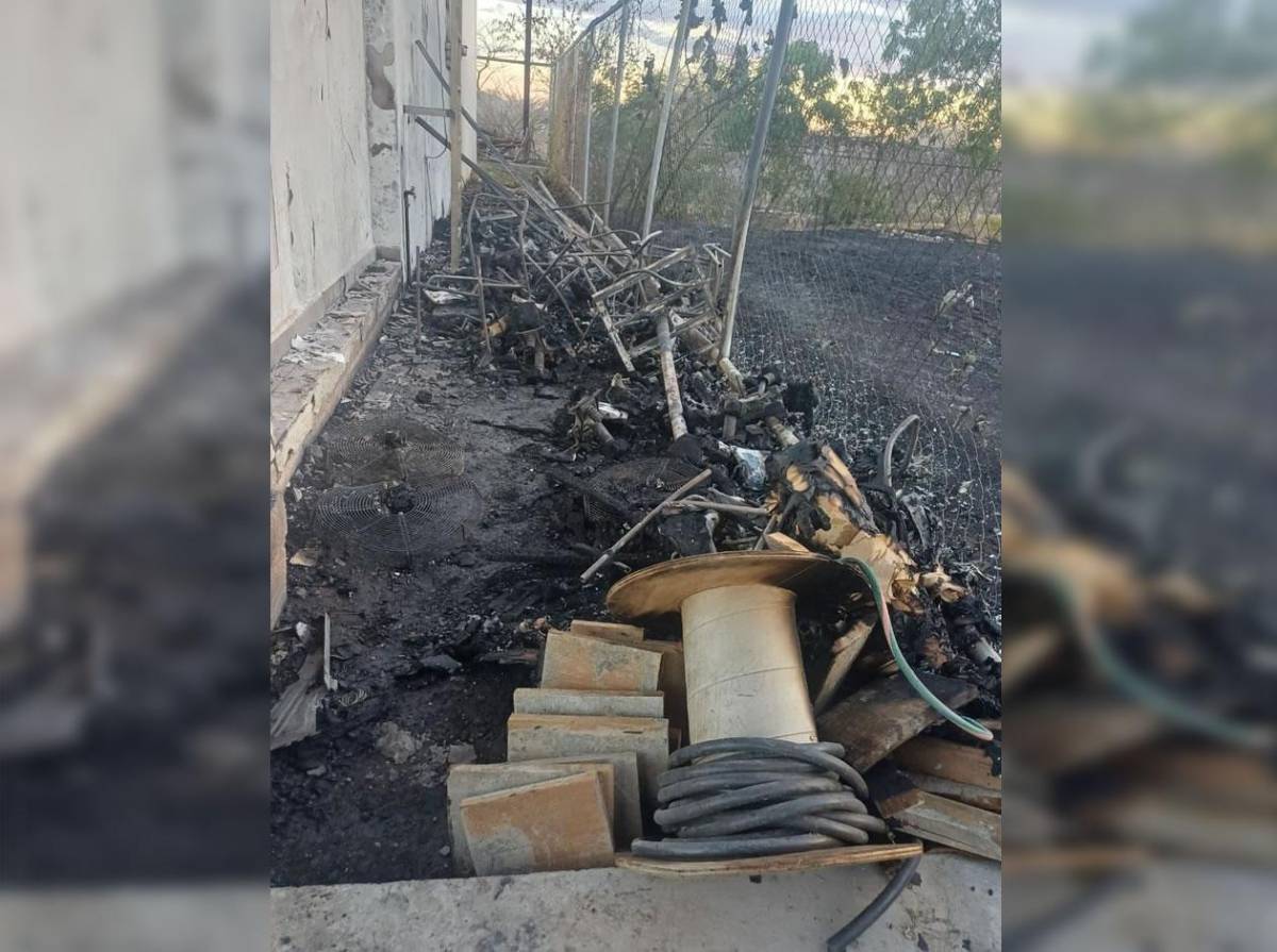 Imágenes del atentado contra sede del 911 en Choluteca:  intentaron quemar el edificio