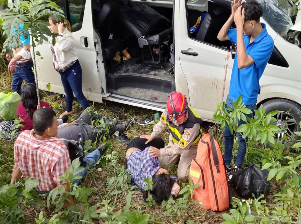 Identifican a los doce heridos de accidente en Quimistán, Santa Bárbara