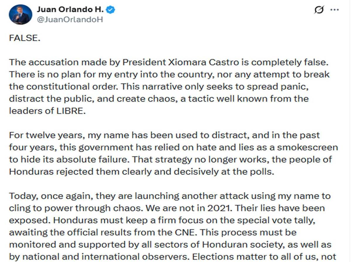 Mel Zelaya: Xiomara Castro respetará la “alternabilidad” en el poder en Honduras