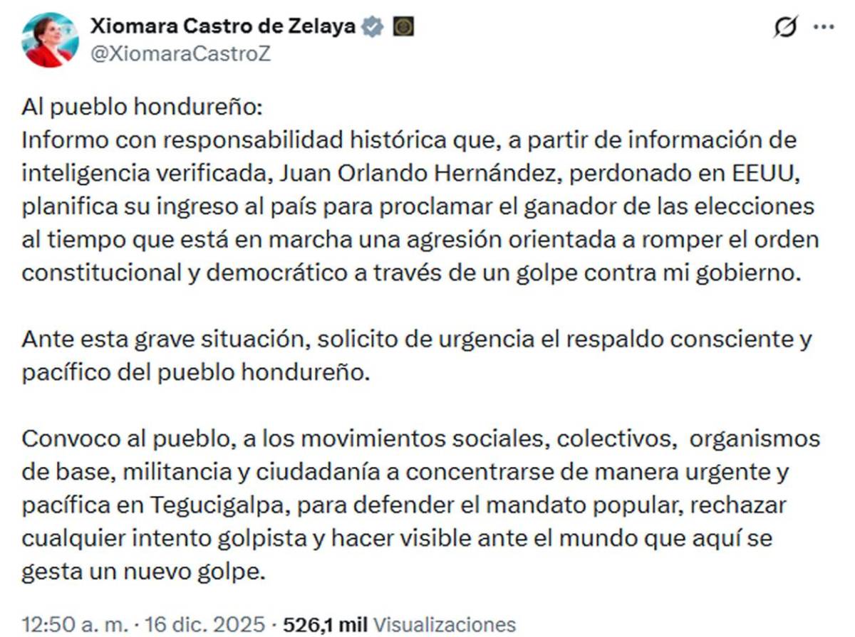 Mel Zelaya: Xiomara Castro respetará la “alternabilidad” en el poder en Honduras