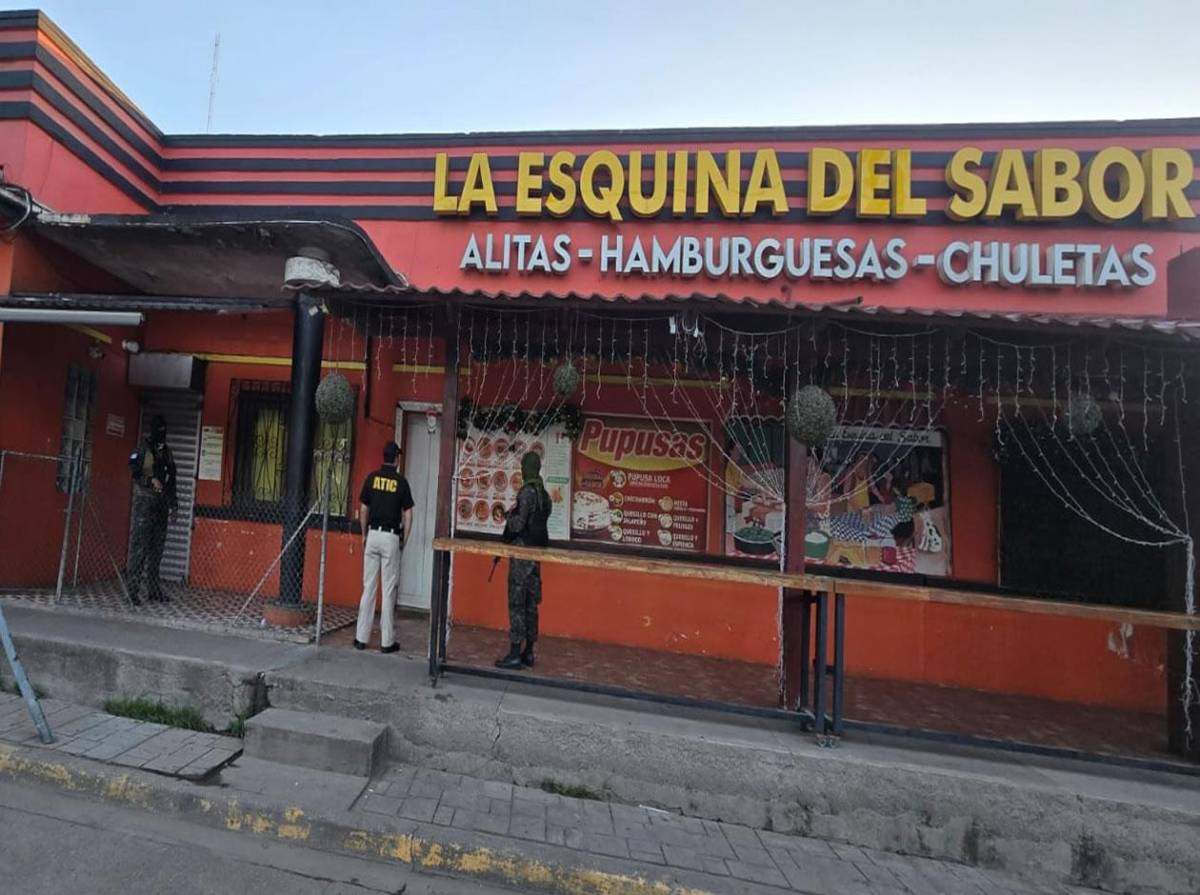 Imágenes de los allanamientos en la zona céntrica de Olanchito, Yoro