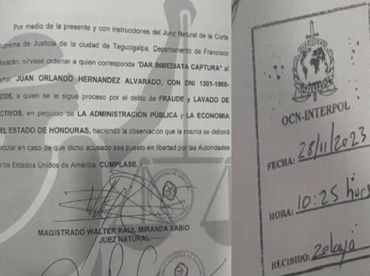 ¿Cuáles son los delitos por los que tiene orden de captura Juan Orlando Hernández?