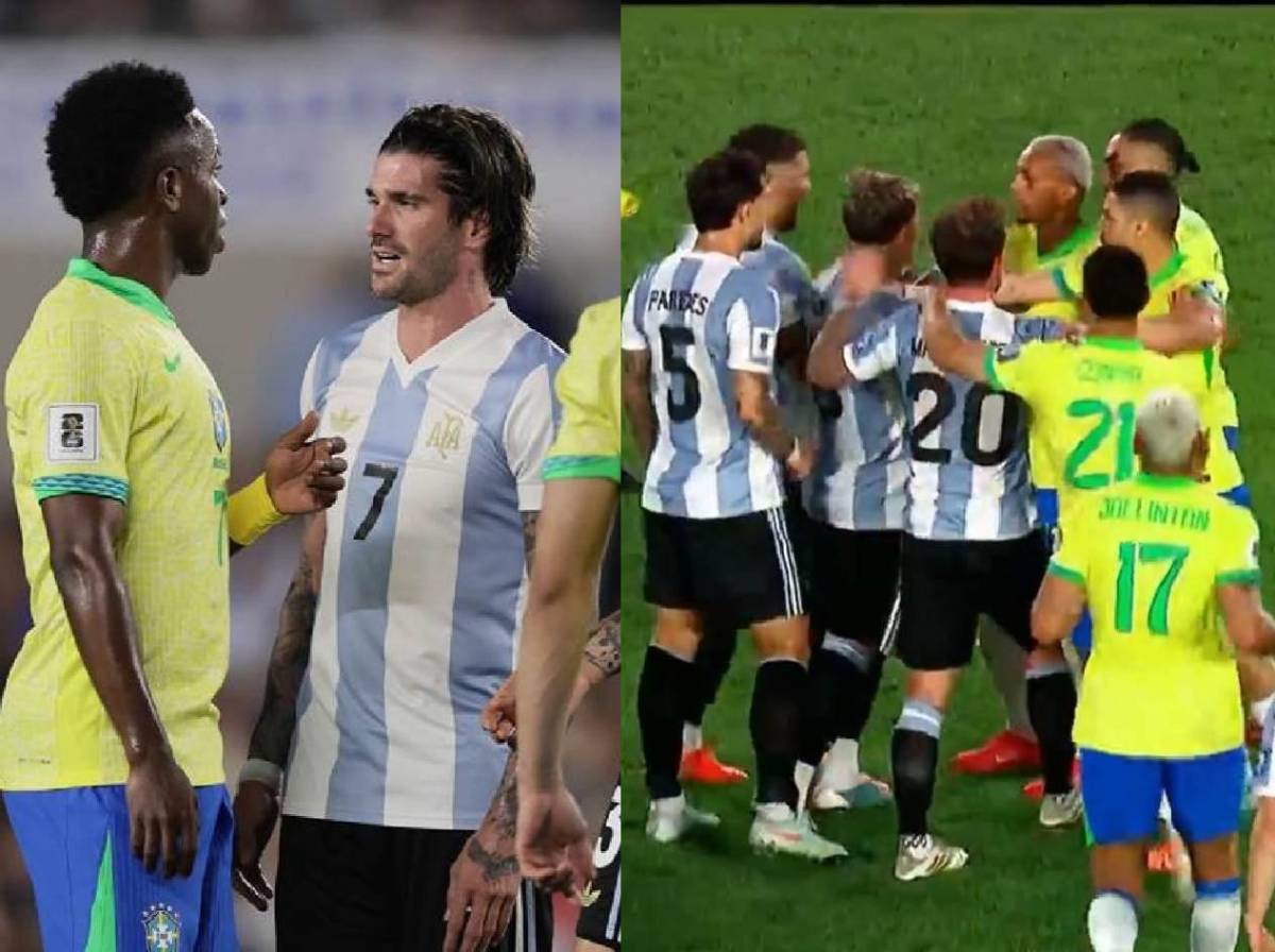 Bronca en Argentina-Brasil, la respuesta a Raphinha y picante cruce de Rodrygo