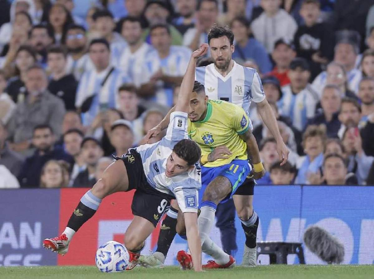 Bronca en Argentina-Brasil, la respuesta a Raphinha y picante cruce de Rodrygo