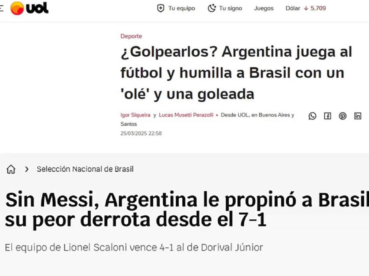 Messi deja dardo a Raphinha: revuelo tras goleada de Argentina a Brasil