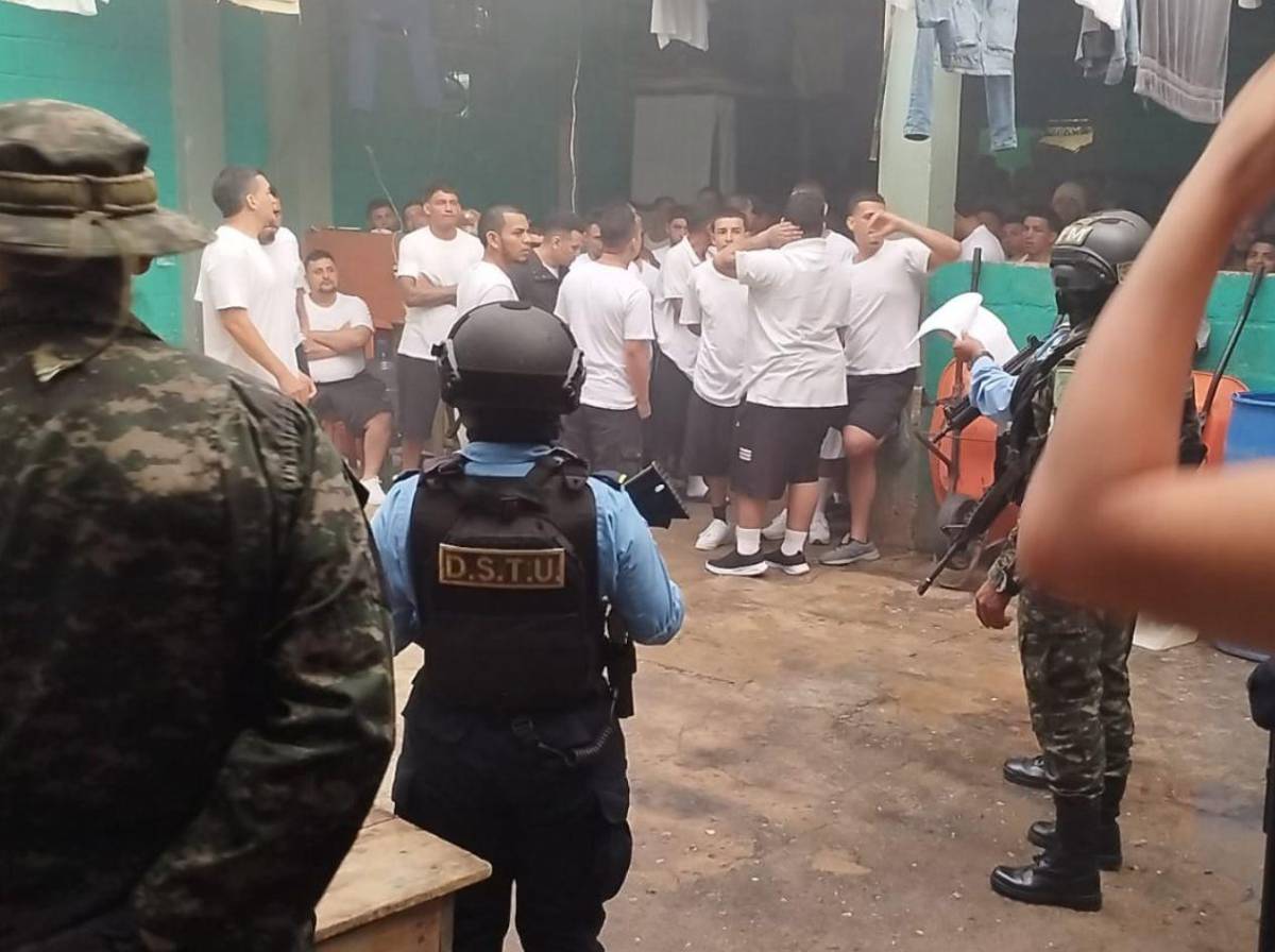 Imágenes del operativo de traslado de reclusos vinculados a la extorsión