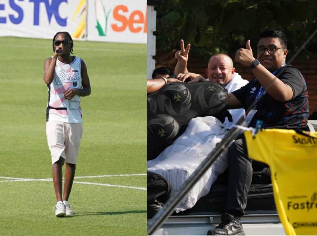 Artista catracho y ambiente en las calles antes del Real España vs Olimpia
