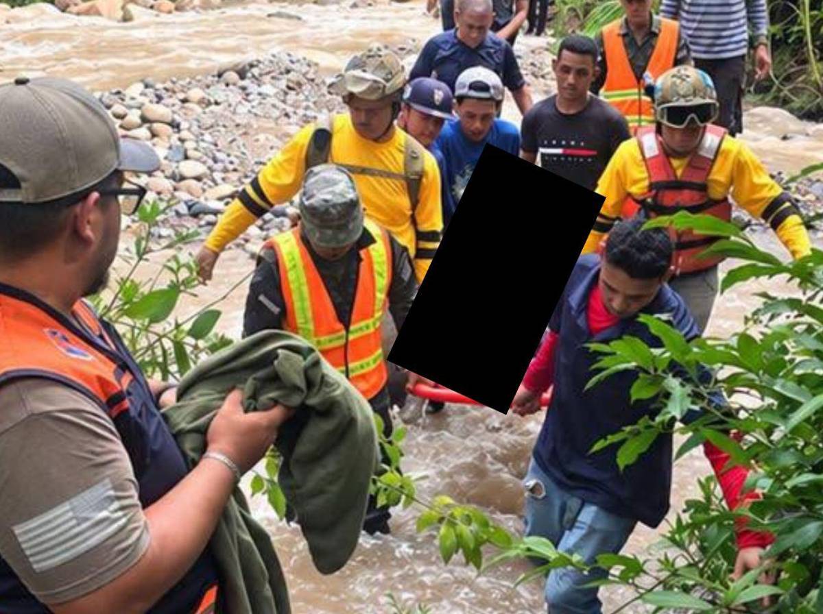 Tres miembros de una familia mueren al intentar cruzar una quebrada crecida en un pickup en Comayagua