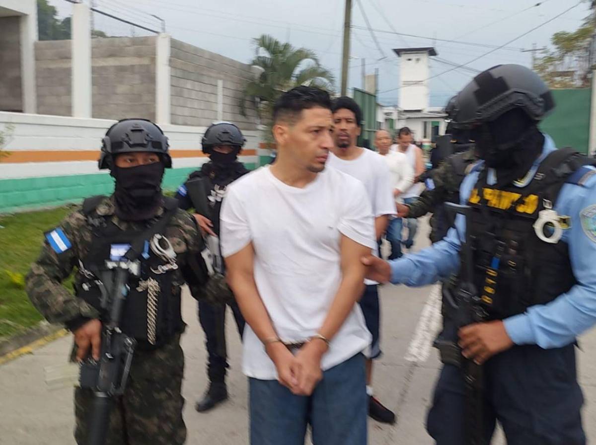 Imágenes del operativo de traslado de reclusos vinculados a la extorsión